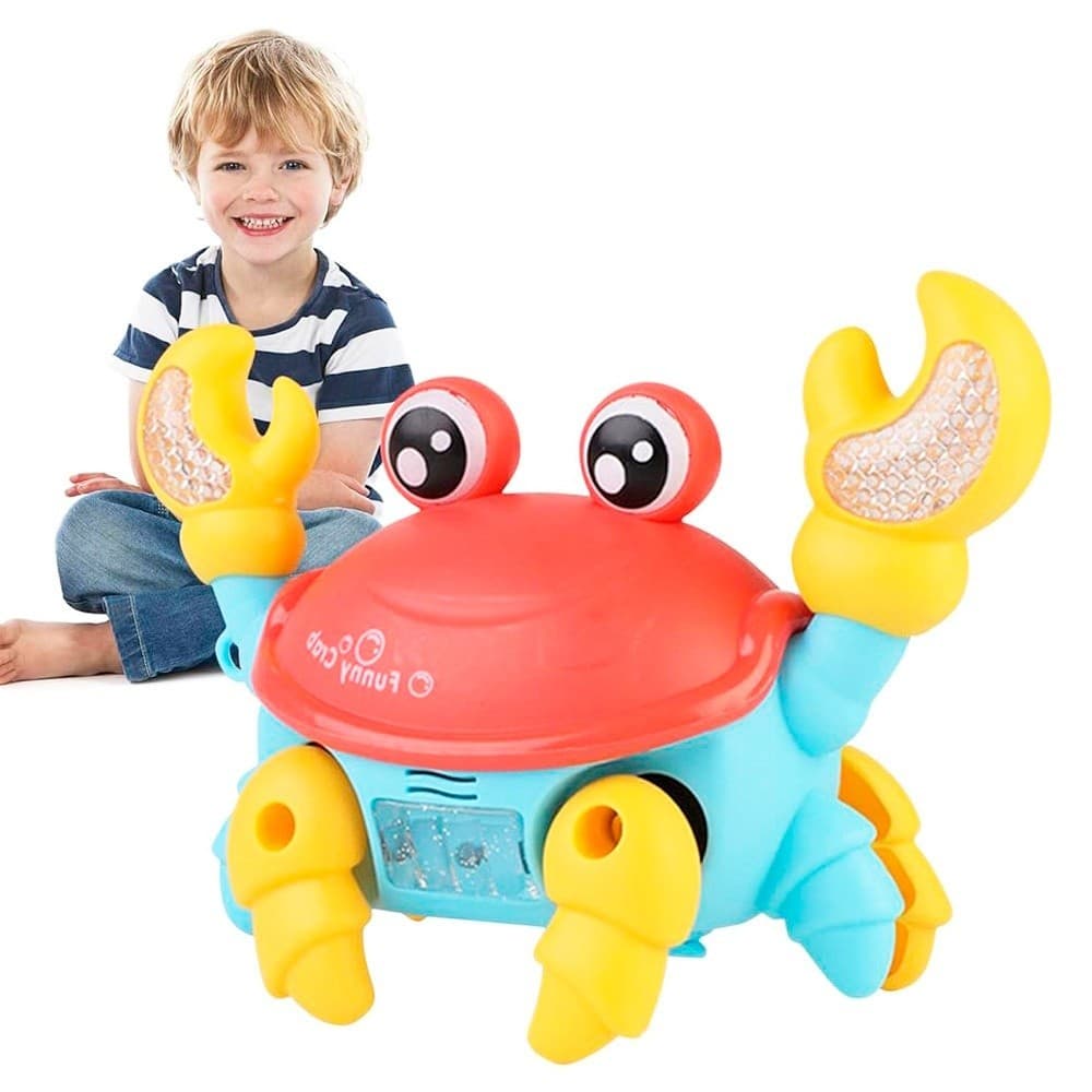 Caranguejo Fujão que Anda Brinquedo Musical para Bebês com Som Luz E Movimento