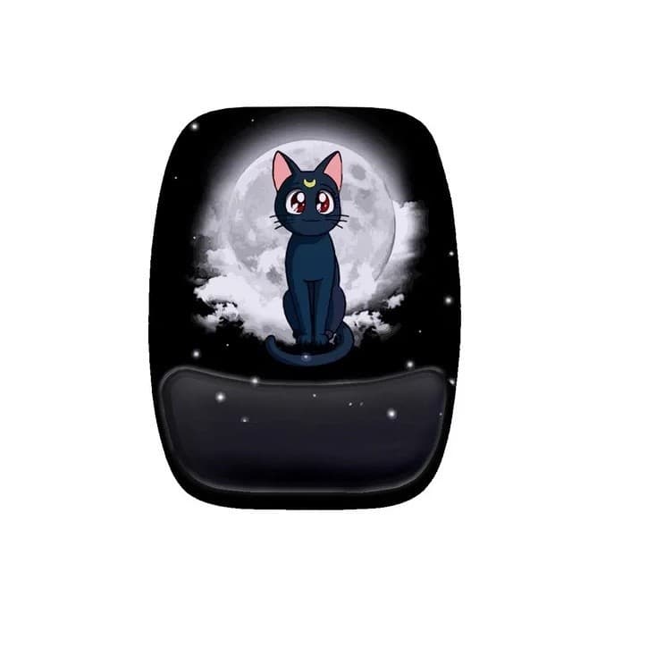 Mouse Pad Ergonomico Retangular All The Sailor Moon Luna Gatinha