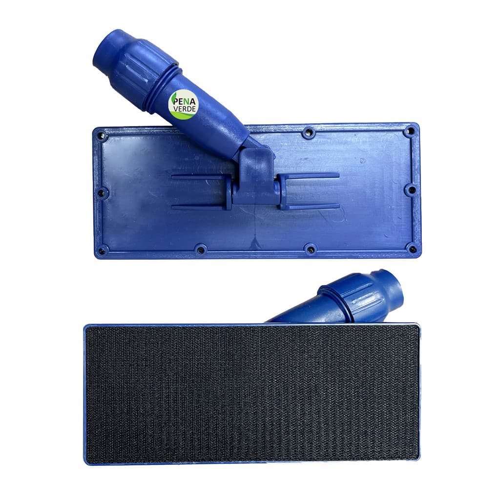 Mop Suporte LT Limpa Tudo Com Velcro Sanches Azul Articulado Com Giro 360 Grau Para Fibra Limpeza Para Encaixe Ajustável