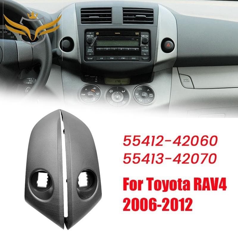 2 peças de decoração de painel central de carro 55412-42060 55413-42070 peças de reposição para Toyota RAV4 2006-2012
