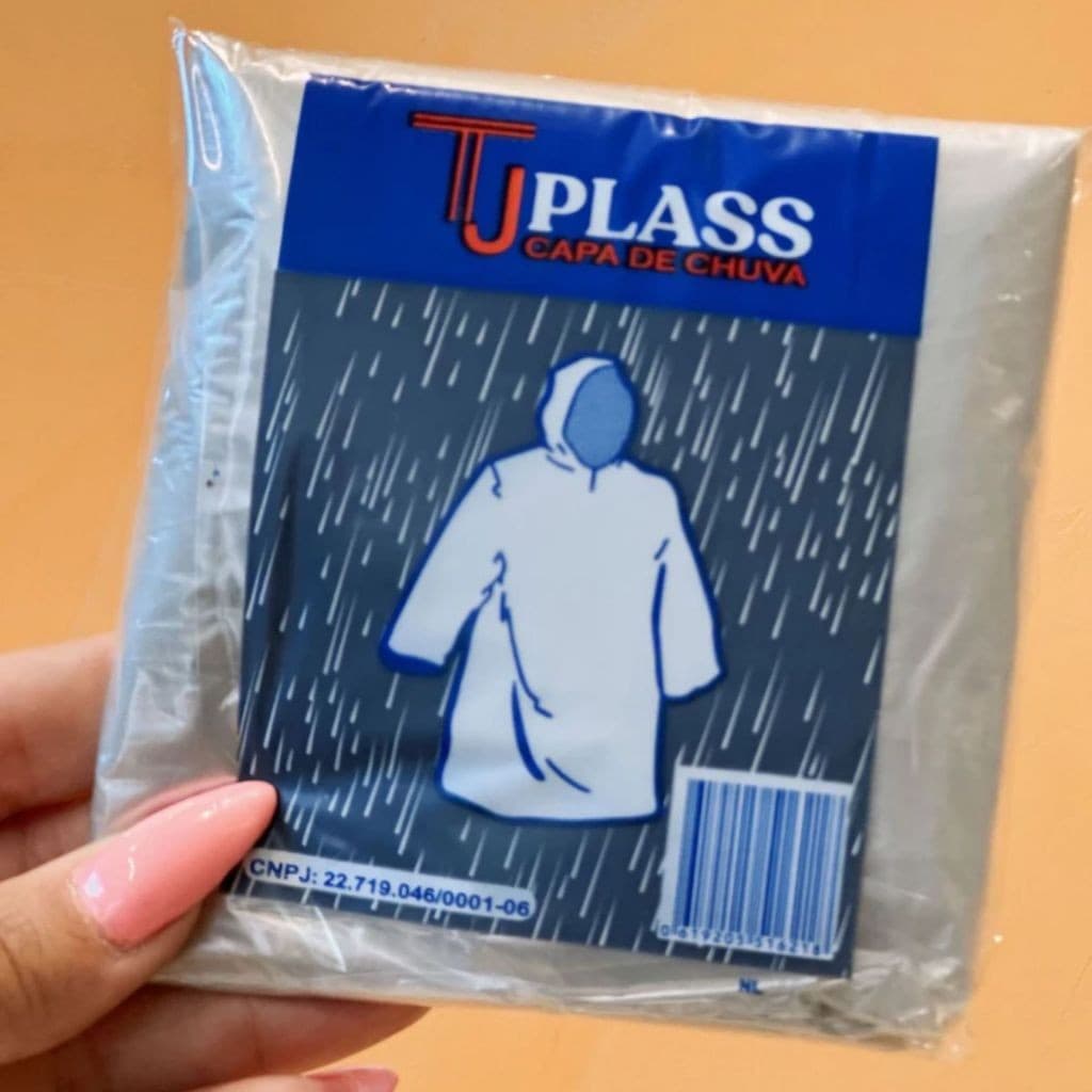 Kit 20 / 30 / 40 Capas Chuva Unissex Transparente Descartavel