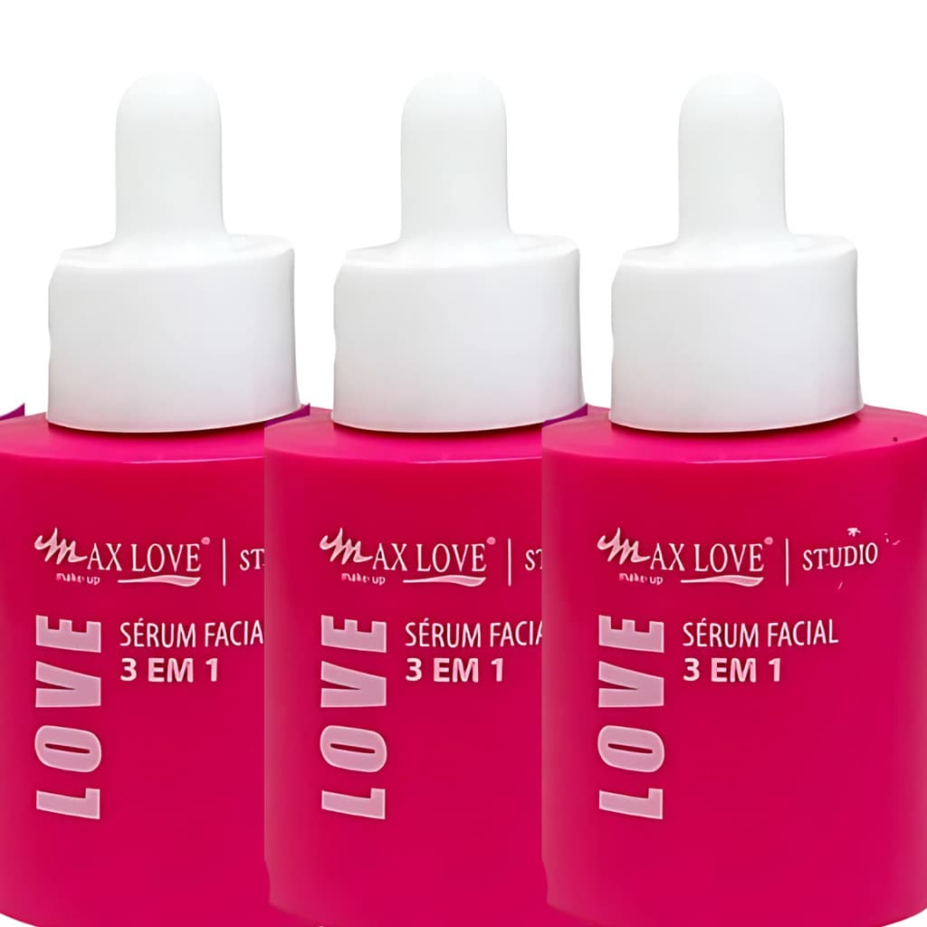SERUM FACIAL 3 EM 1 MAX LOVE - 30 ML KIT COM 3