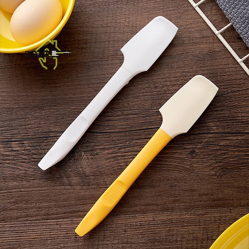 [Scarlett] Espátula De Cozinha De Silicone Creme Manteiga Bolo Misturando Raspador De Massa Escova Misturador De Cabe Em
