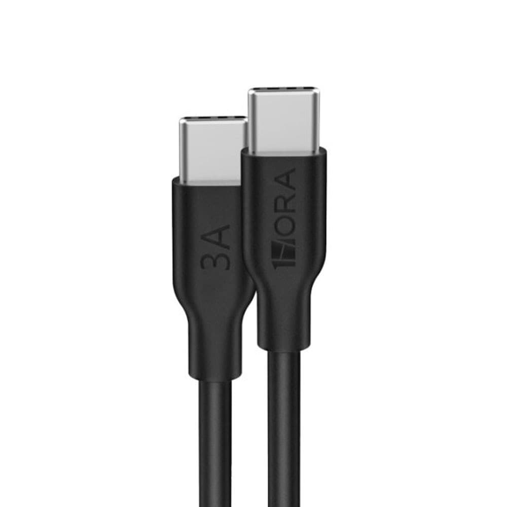 1Hora Cabo USB tipo C para tipo C 3A 1m preto CAB252