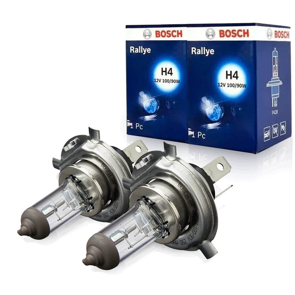 Par 2x Lâmpada Automotiva H4 12V 100/90w ( P43t )  Rallye Halógena Farol Para Carro