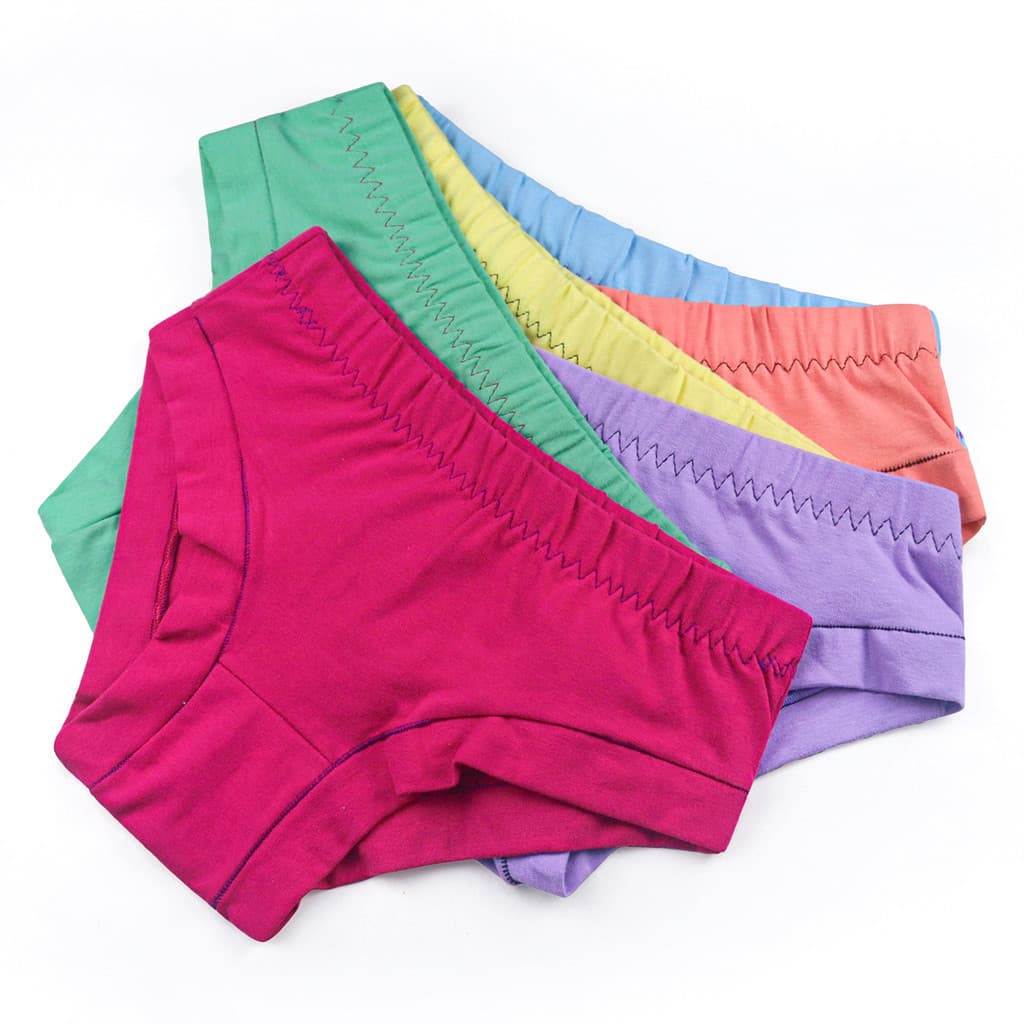 Kit 10 Calcinha Infantil Algodao Moda Menina Confortável Lisa Com Cós Bordada Empório Da Roupa