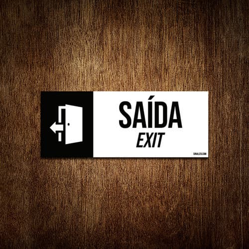 Placa Setor Ícone - Saída Exit