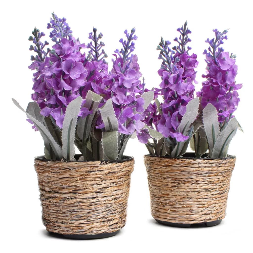 Lavanda Artificial Decorativa Vaso De Planta de Sisal Arranjo De Mesa