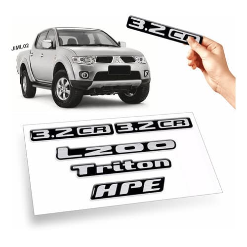 Adesivos L200 Triton Mitsubishi Hpe 3.2cr Escovado Resinados