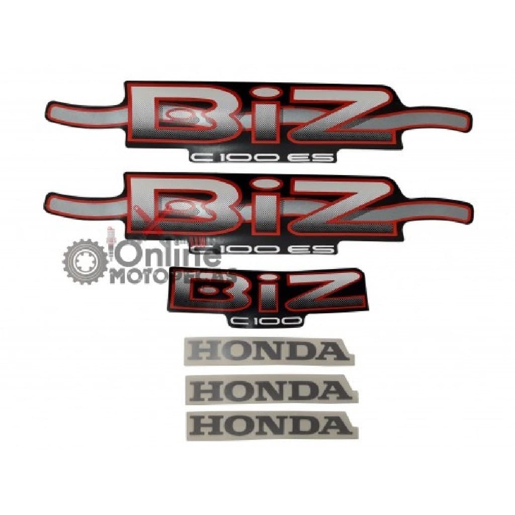 Jogo Adesivos C100 Biz ES 2002 Preta LBM