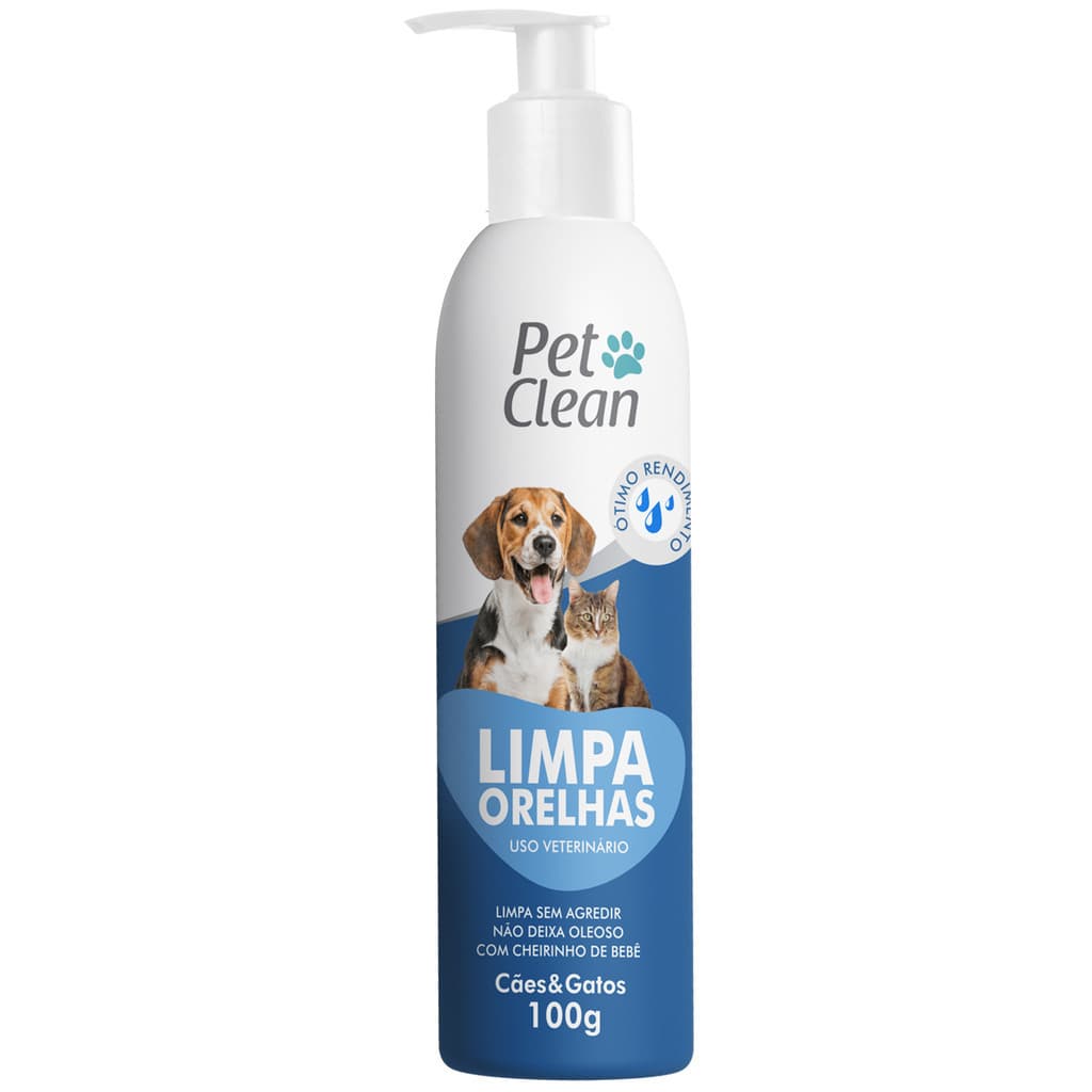 Limpa Orelha Cachorro e Gato Pet Clean