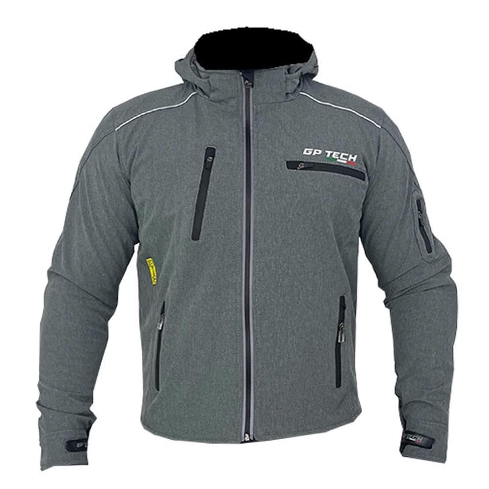 JAQUETA MOTOCICLISTA GP TECH TOUR CASUAL RESISTENTE À ÁGUA CINZA