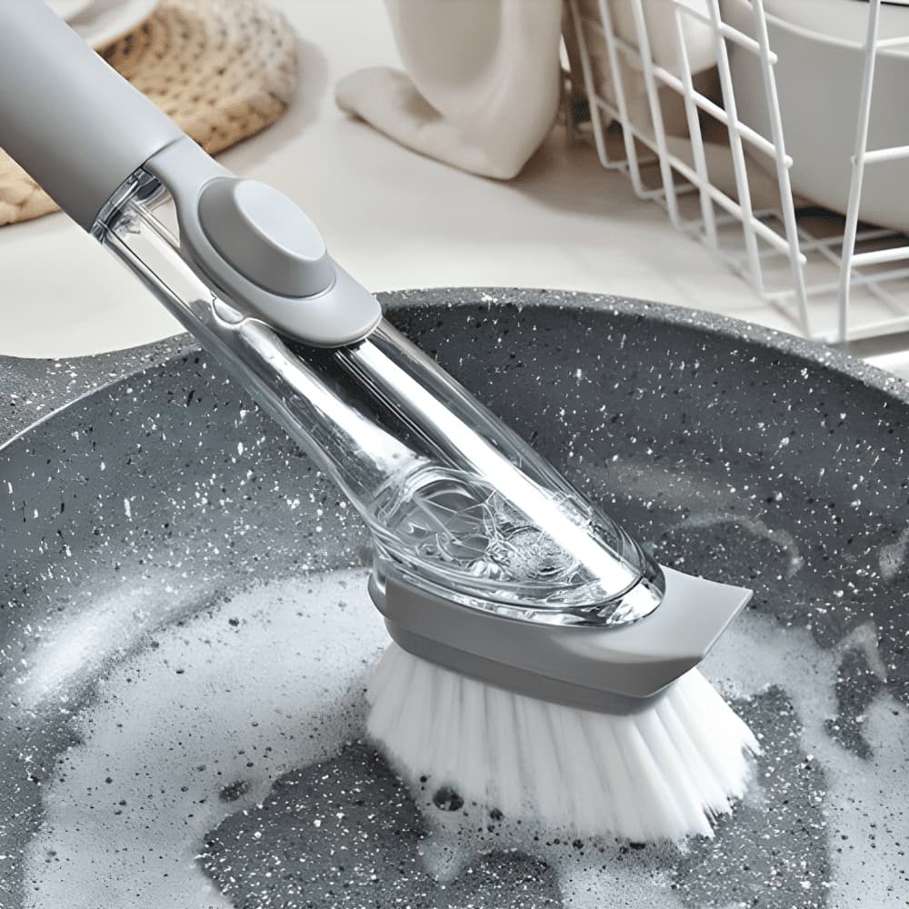 Escova Magica Para Limpeza Porta Detergente Cozinha Reservatório Banheiro Lavanderia