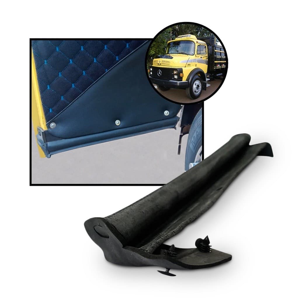 Borracha Par Soleira Porta Caminhão Mb 1113 A 2013 Vassoura