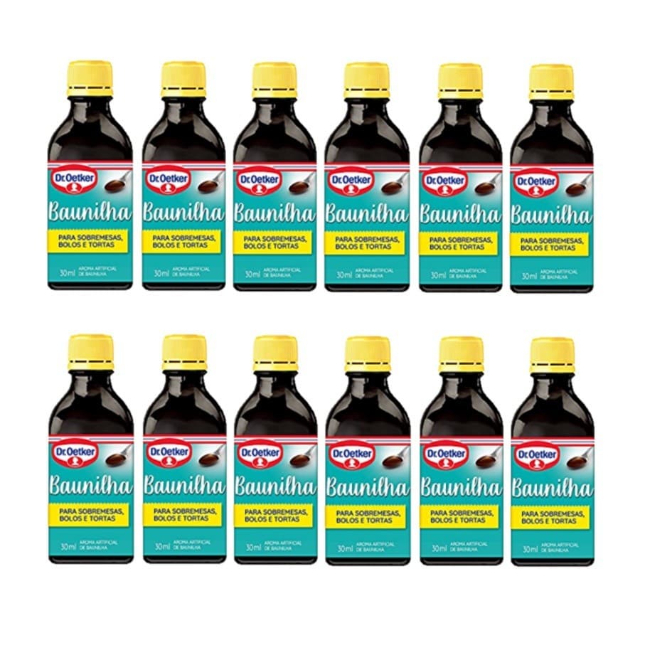 Kit c/ 12un Aroma Essência Baunilha 30ml - Dr. Oetker