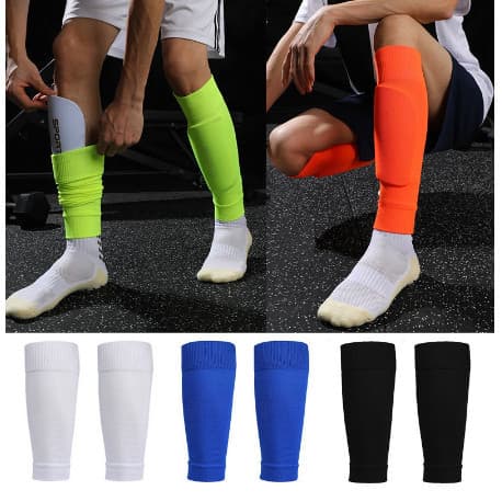 Kit2 Meiãos Suporte Para Caneleira Cortado Canelito Futebol Meia Par Cores