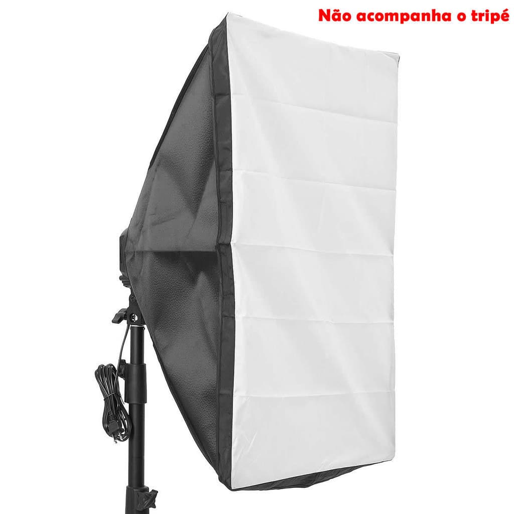 Difusor Softbox Iluminação Foto e Vídeo 50x70cm Soquete P/ Lâmpada E27 70x50