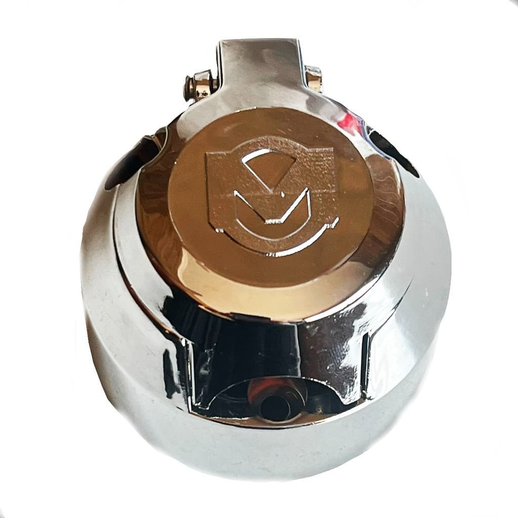 Tomada Fêmea Plastico Aluminio Cromada 6 Polos Para Engate Reboque Universal TODOS Mult Engates