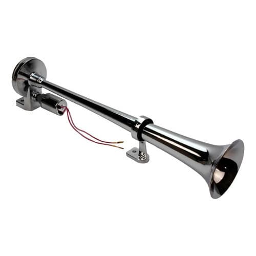 Buzina Marítima Metal C/ Solenoide 12v 24v Corneta 45cm