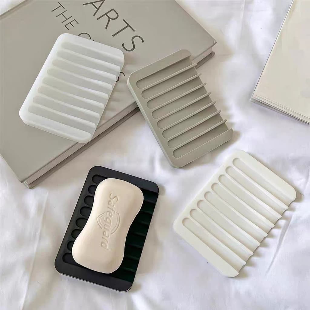 Porta-sabonete de silicone sofisticado e compacto com dreno para cozinha e banheiro