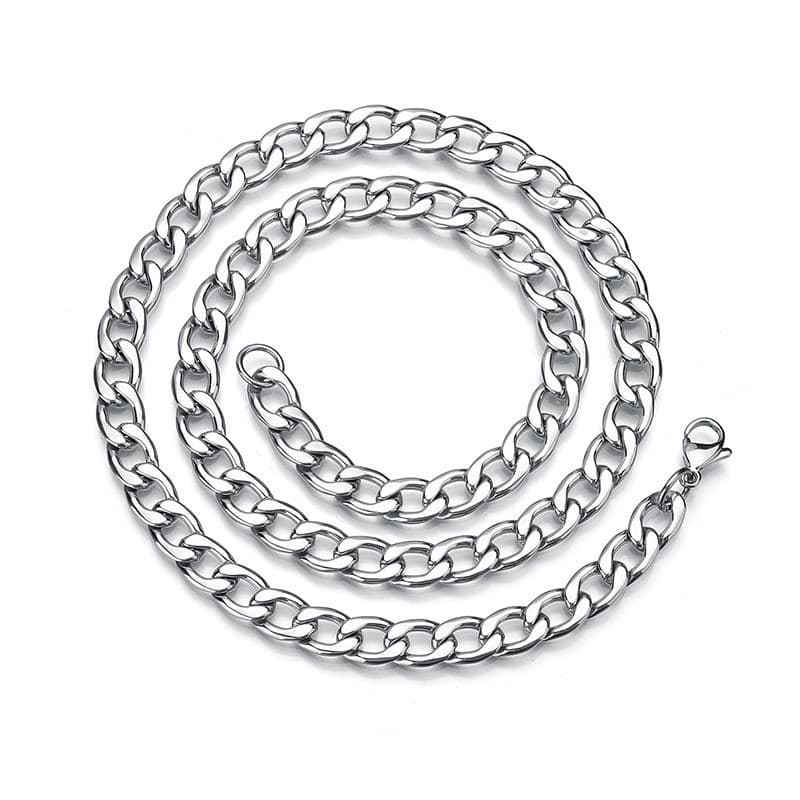Corrente Masculina Groumet Elo Detalhe Aço Inox 60cm 5mm Unissex