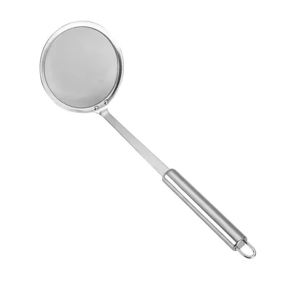 Coador de Fritura Peneira Escumadeira Aço Inox 14cm Em Casa Tem
