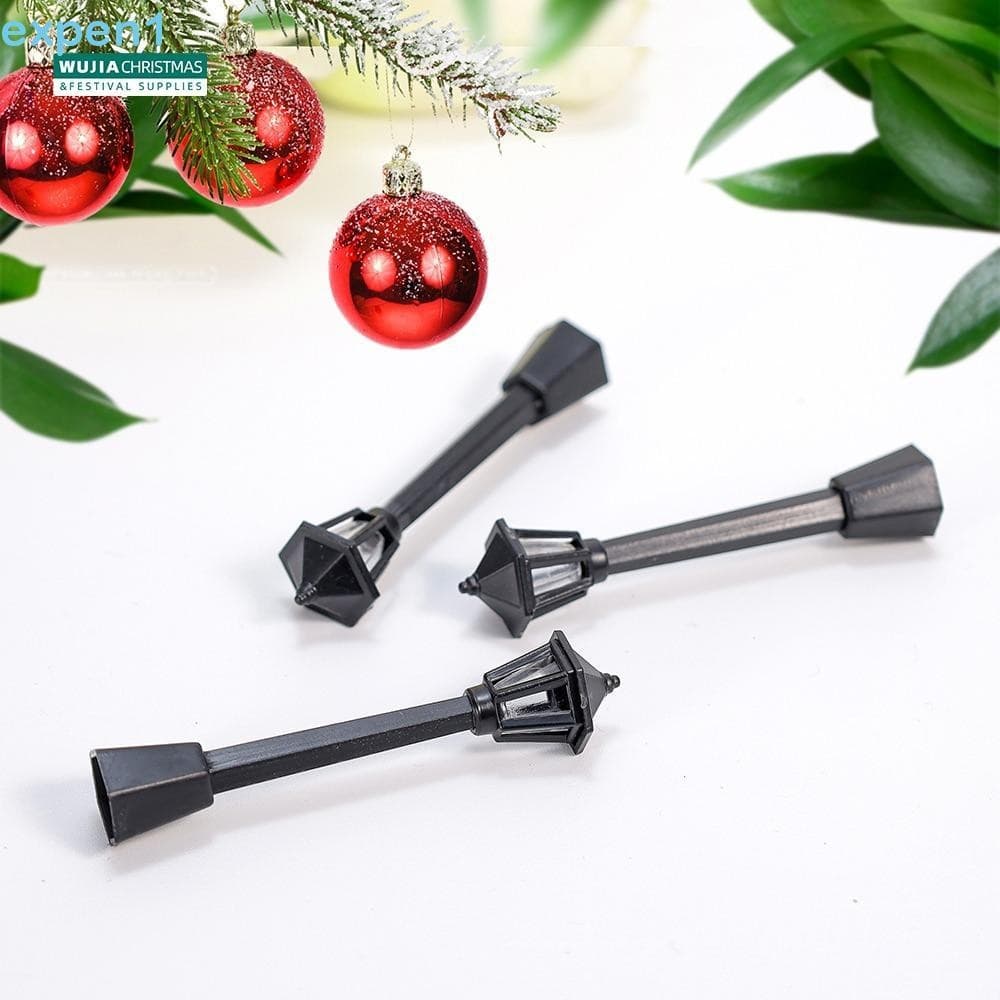 Expensão 4pcs Luz De Rua Miniatura , Do Poste Da Dollhouse Plástico Artificial Decoração Casa De