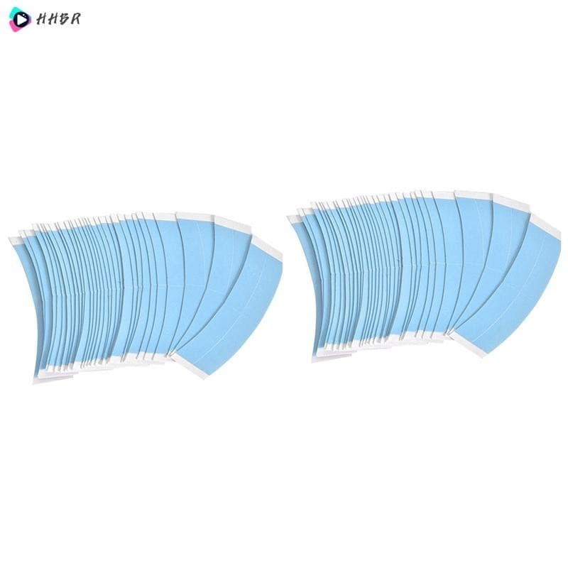 72Pc/Lot Fita Adesiva Fixa Dupla Azul Para Peruca De Cabelo Extendida À Prova D'água Película De Renda Com Linha De Fenda