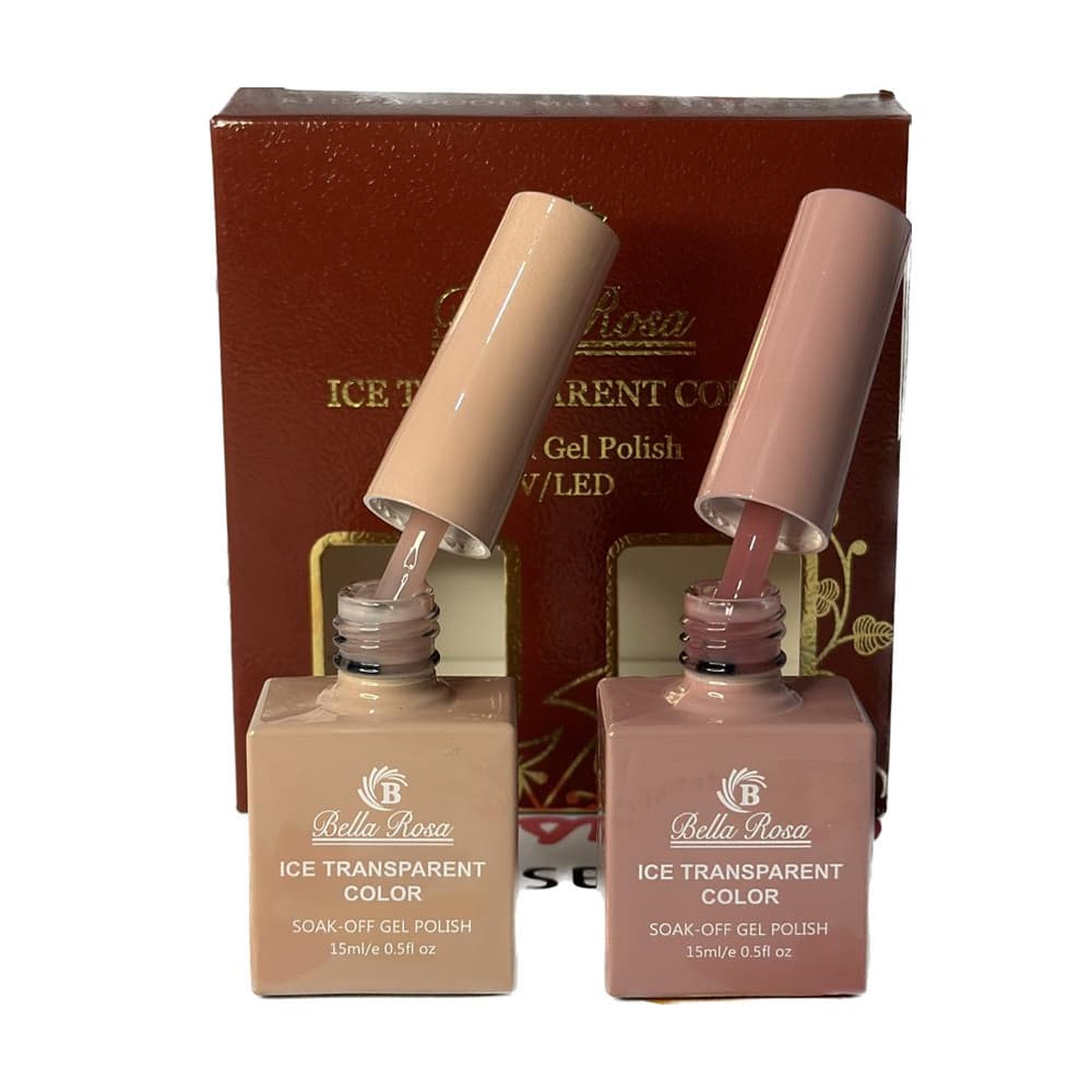 Kit Esmalte Em Gel  Fundo Realista Bella Rosa 2 Tons Nude