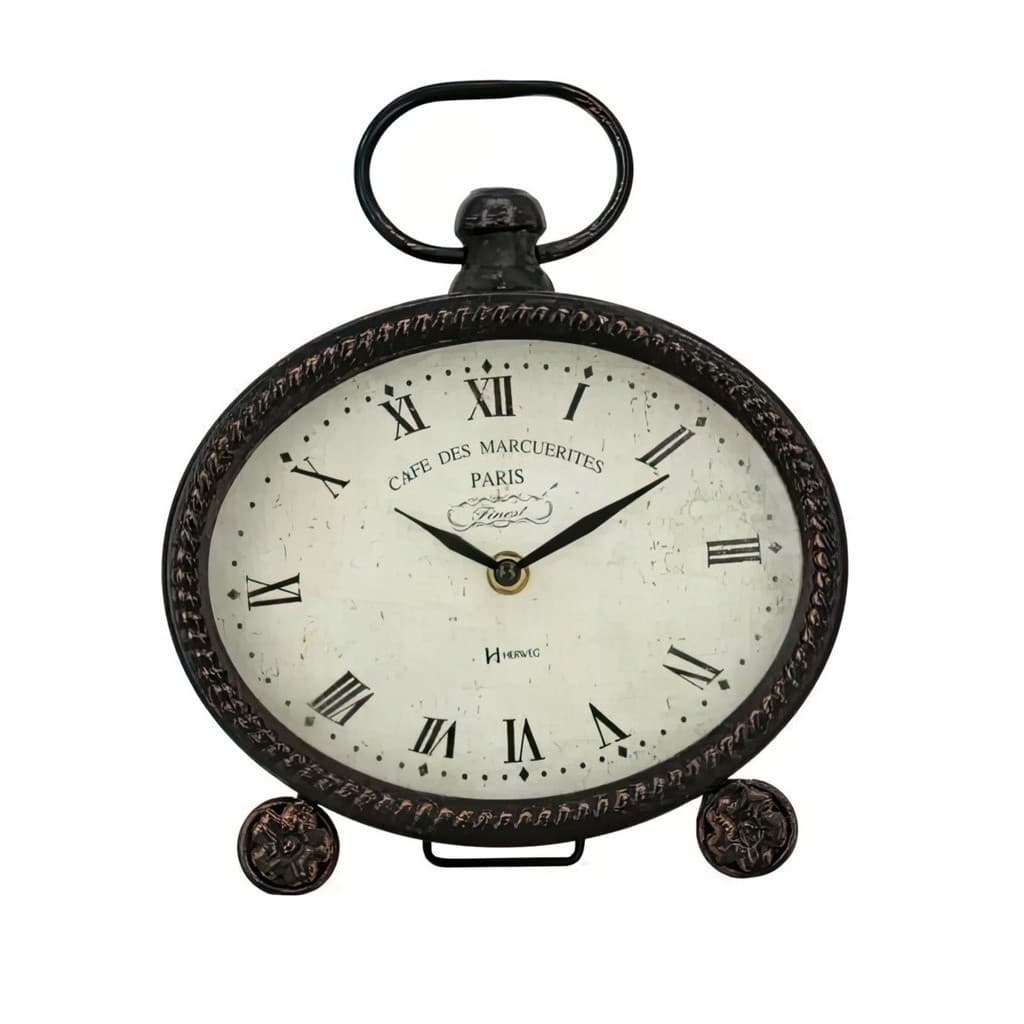 Relógio De Mesa Herweg Ouro Envelhecido 6396 245