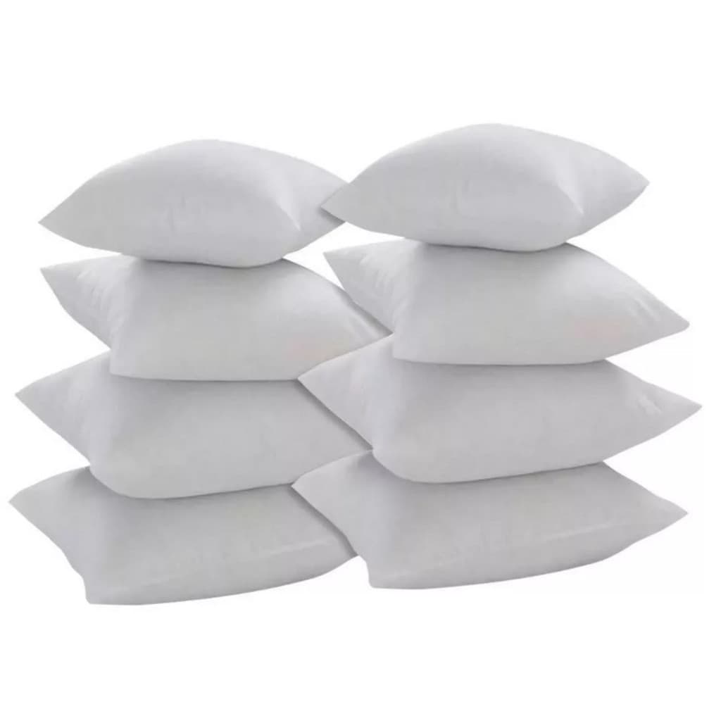 8 Refil de Almofada Cheia 45x45cm Fibra Mista Têxtil Enchimento Decorativo