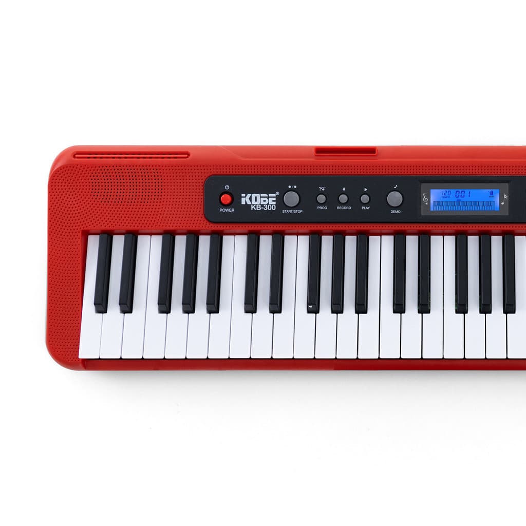 Teclado Musical Eletrônico Kobe KB-300 5/8 61 Teclas com Sensibilidade ao Toque com Pedal Sustain