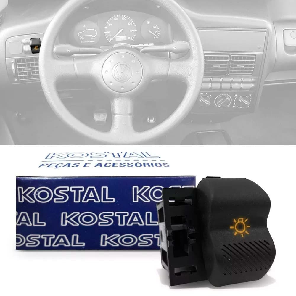 Chave Comando da Luz Gol Parati Saveiro G2 Bola 1995 a 1999 Special 1999 a 2005 Kostal 3109035
