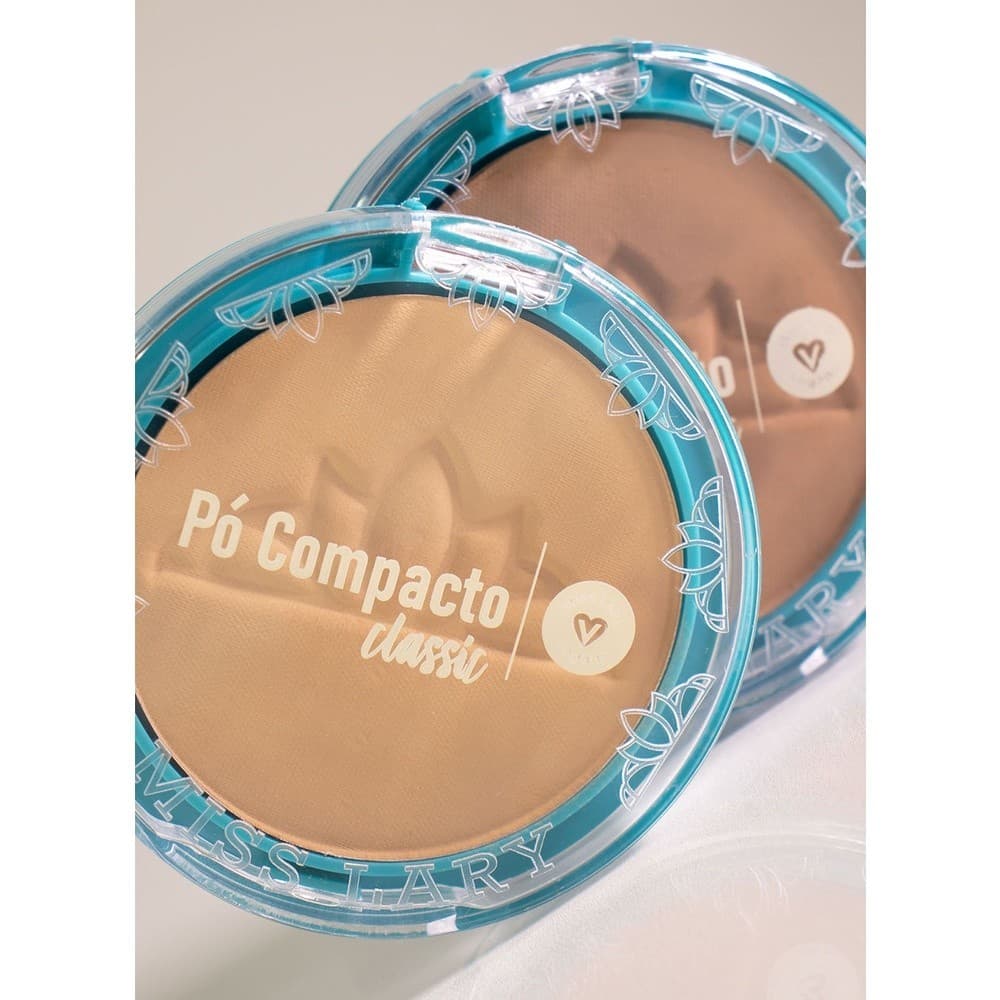 Pó Compacto Facial Vegano Matte Miss Lary