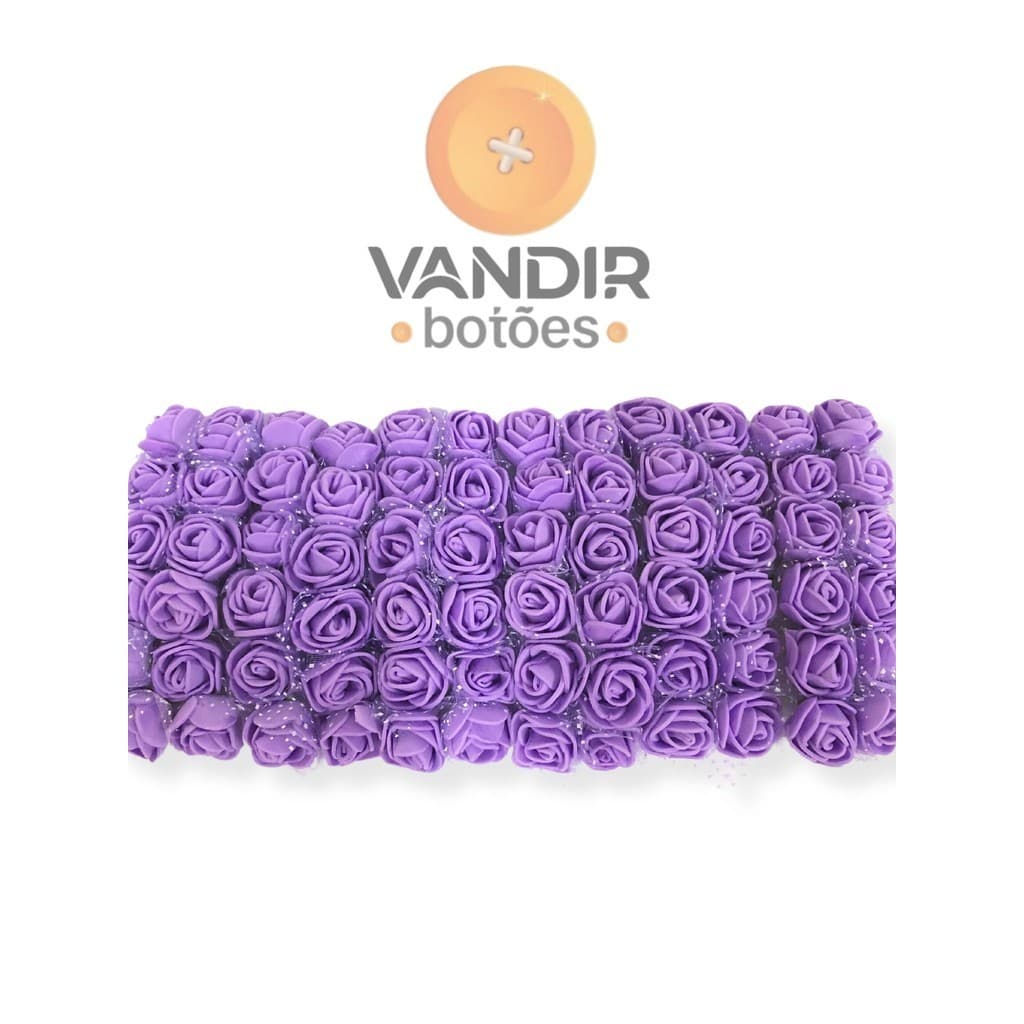 Flor de EVA Lilás com Tule - Pacote com 72 und