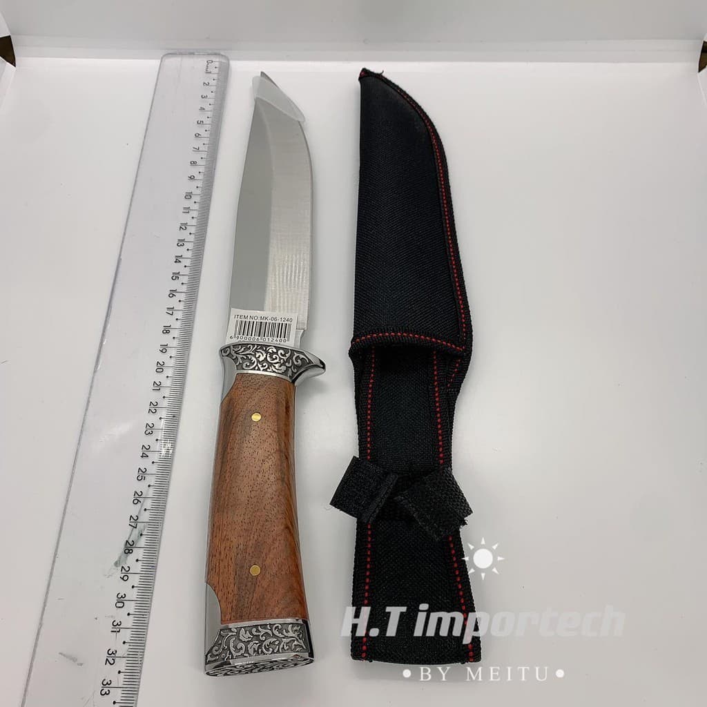 Faca De Caça Pesca Churrasco Luxo Fulltang Inox 1240