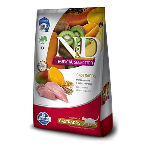 Ração Para Gatos Castrados Nd Tropical Frango 7kg