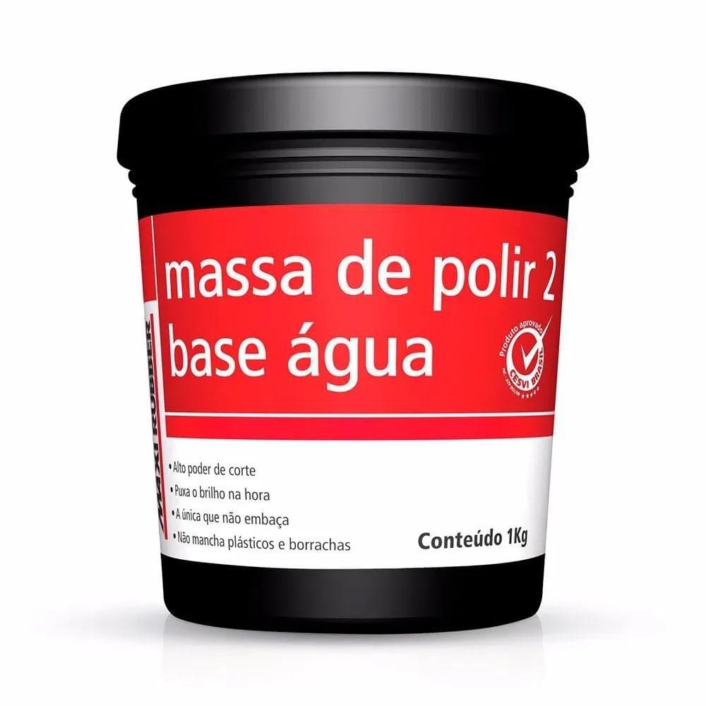 Massa de Polir Nº 2 Base Água 1Kg - MAXI RUBBER