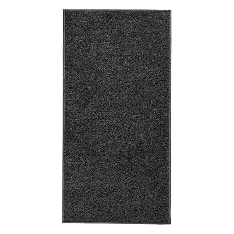 Tapete Beira De Cama Antiderrapante66X120 Cinza Chumbo