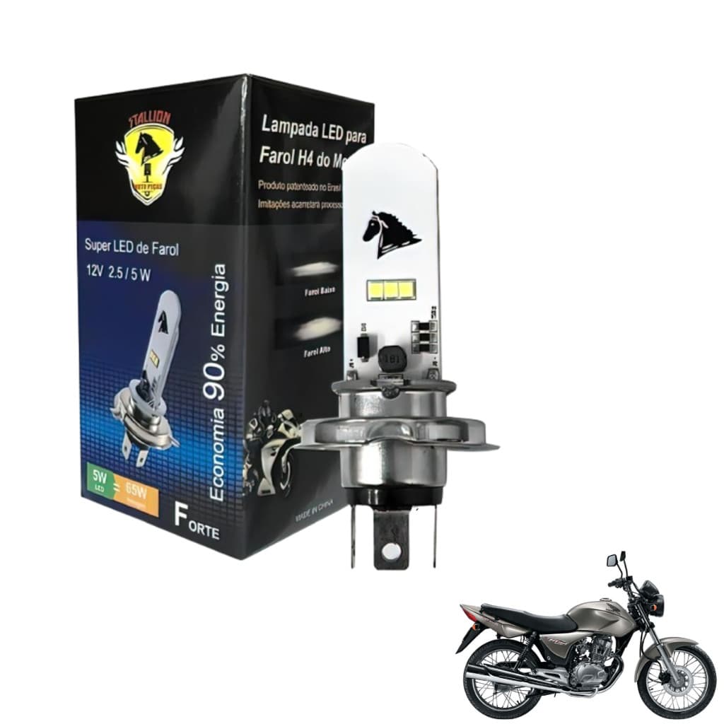 Lâmpada LED H4 8000K para Fazer Lander Tenere Xtz Stallion
