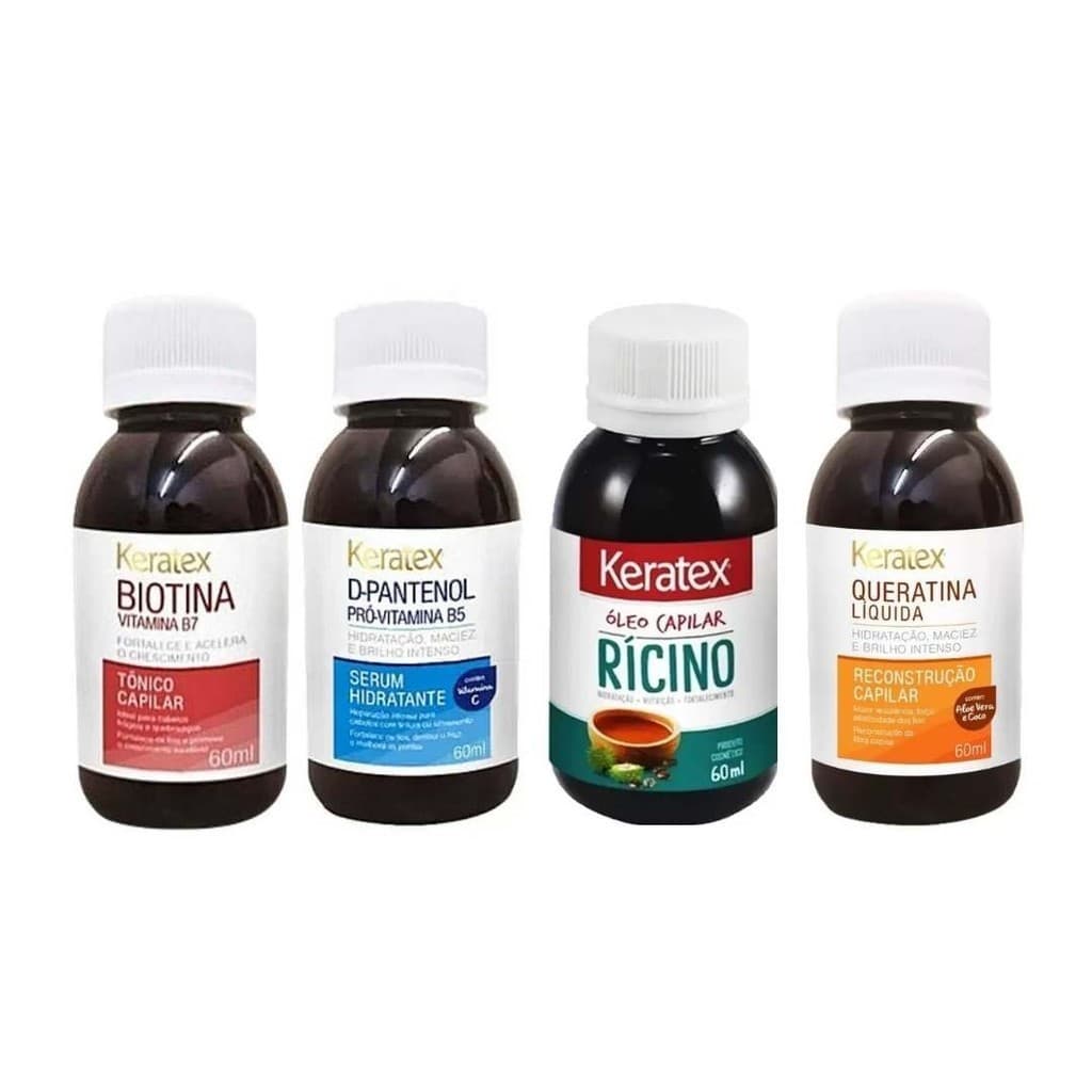 Biotina + D-Pantenol + Rícino + Queratina Keratex 60ml