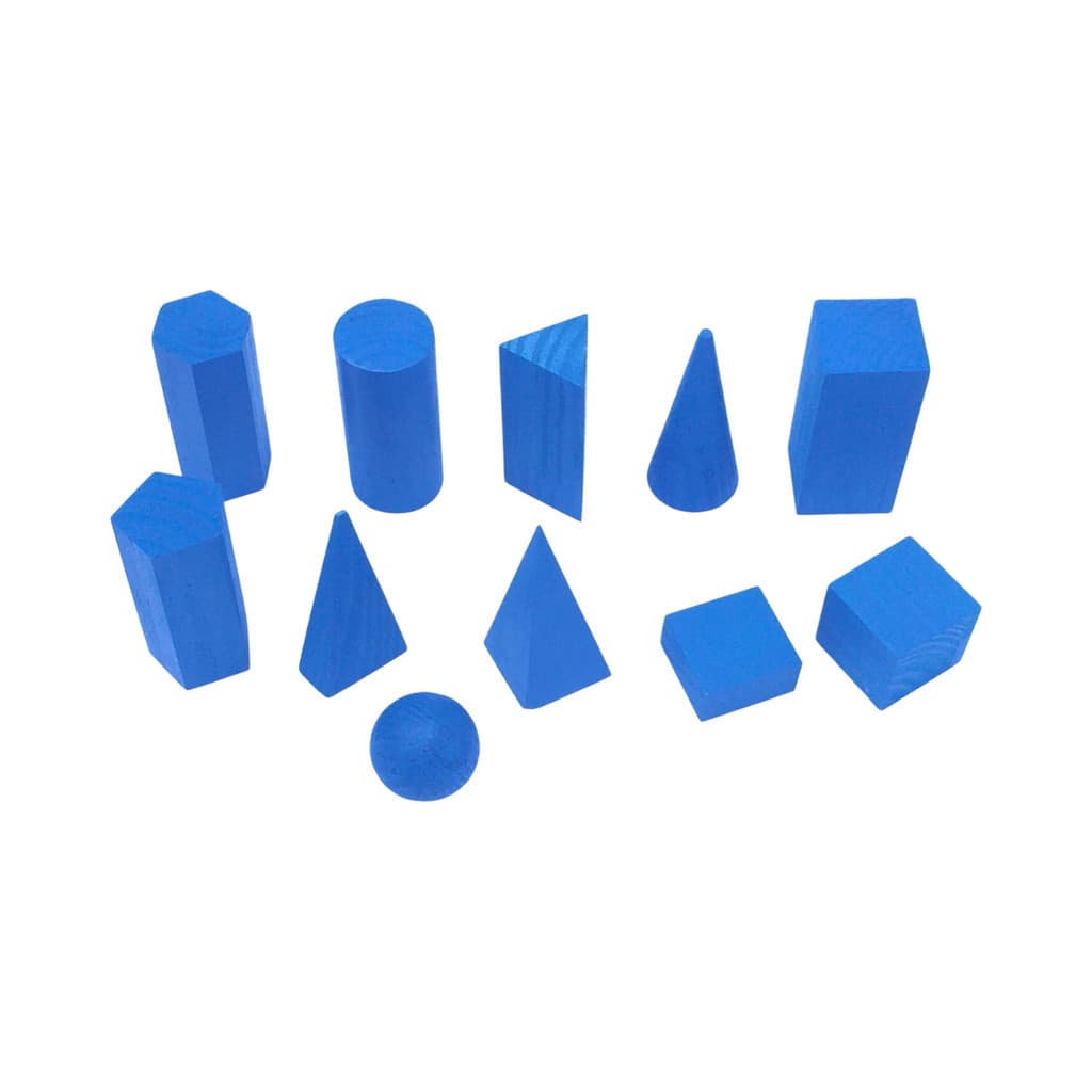 Sólidos Geométricos 11 peças Brinquedo Pedagógico Matemática em Madeira - Jottplay - 4 anos
