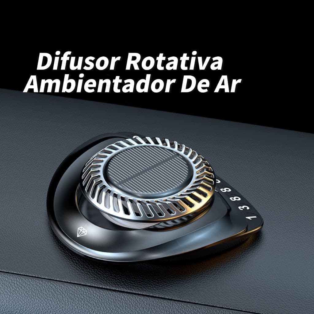 Difusor Rotativo Ambientador de Ar Com Oleo Essential Natual Ambientador De Veículo Solar Aromatizador De Carro Difusor Cheirinhos E Perfumados Para Carro
