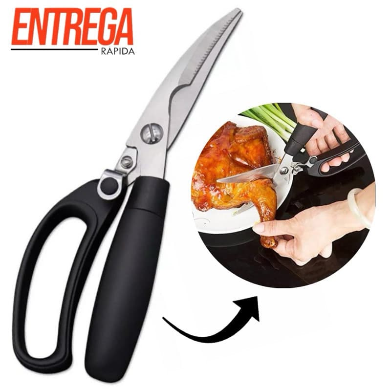 Tesoura De Cozinha Corta Osso De Frango Peixe Multifucional