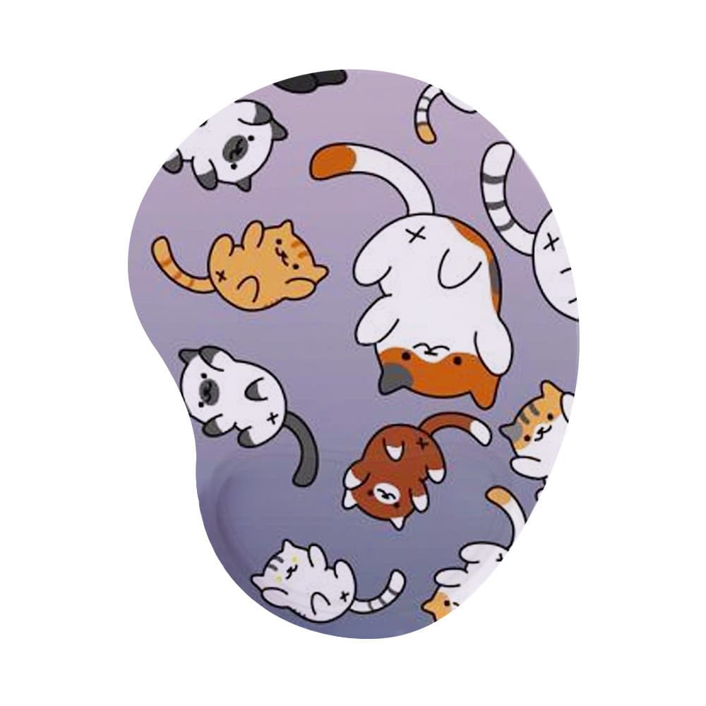 Mouse Pad Ergonômico com Base de Apoio de Pulso Punho Gatinhos Voando LC