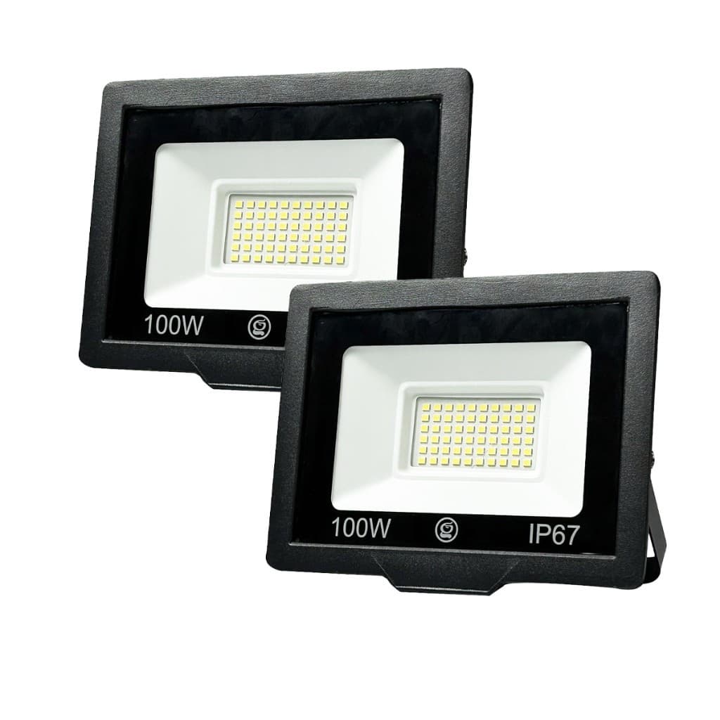 kit 2 un Refletor Led 100w smd Holofote ip 67 Prova D'água luz branco frio 6500k Bivolt