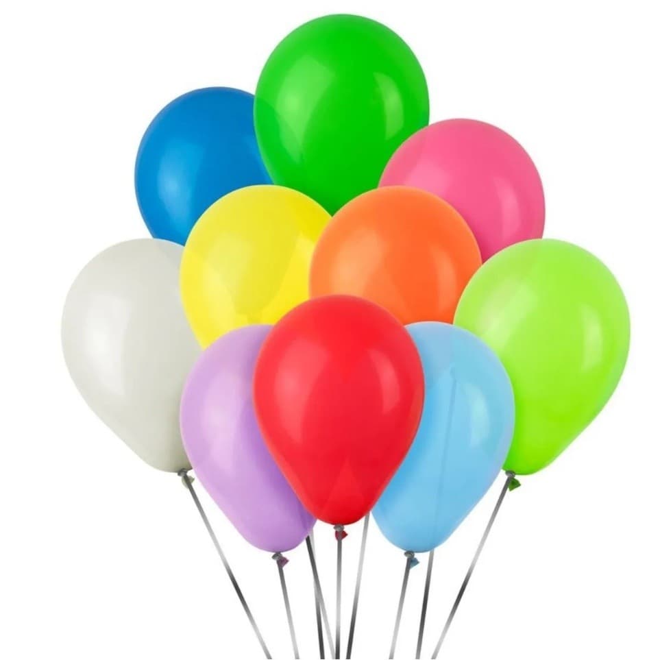 10 Balões Bexigas de Festa Várias Cores Nº6,5 - Decoração Aniversário Arco látex