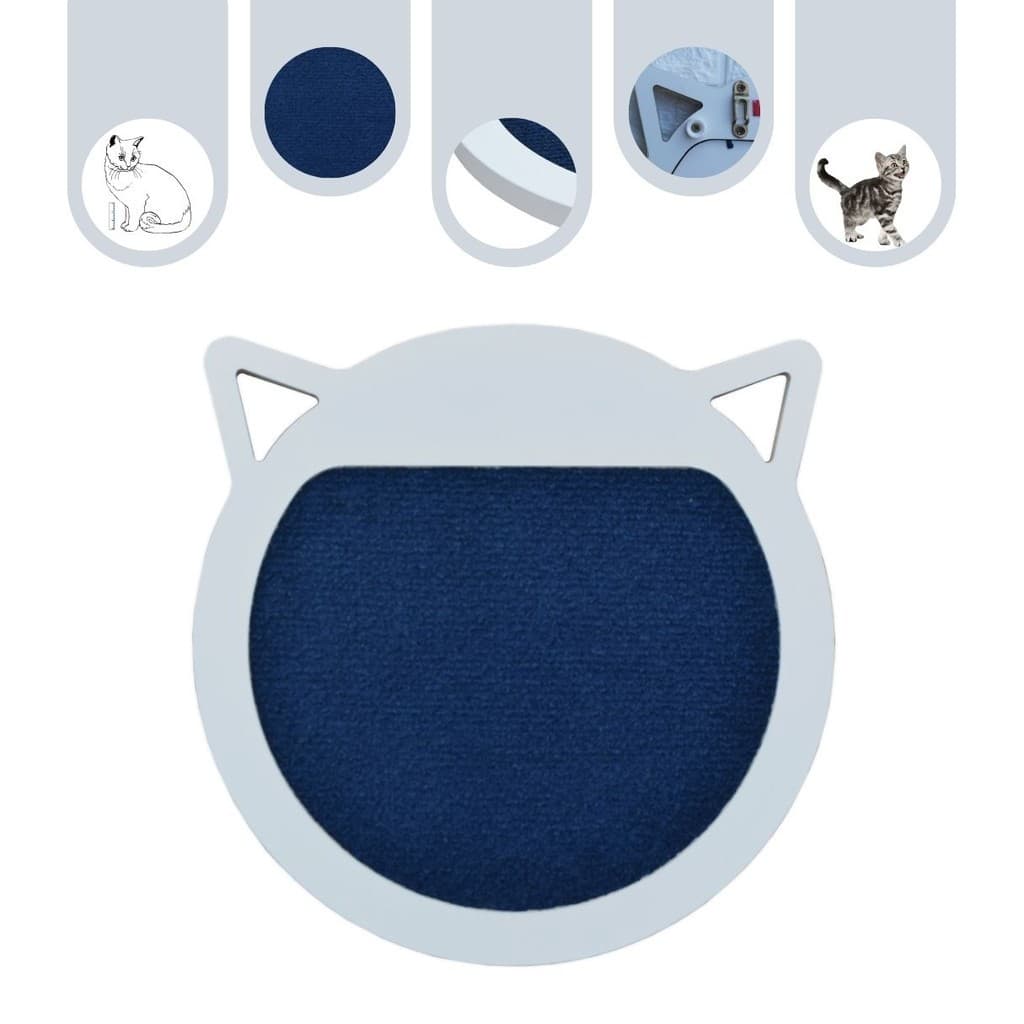 Arranhador Para Gato Carpete MDF Piso Parede Garfield Branco