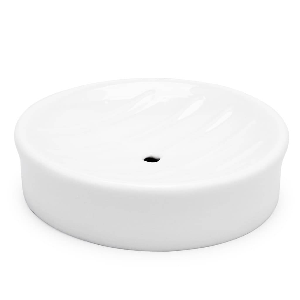 Saboneteira de porcelana porta sabonete em barra saboneteira de louça branca
