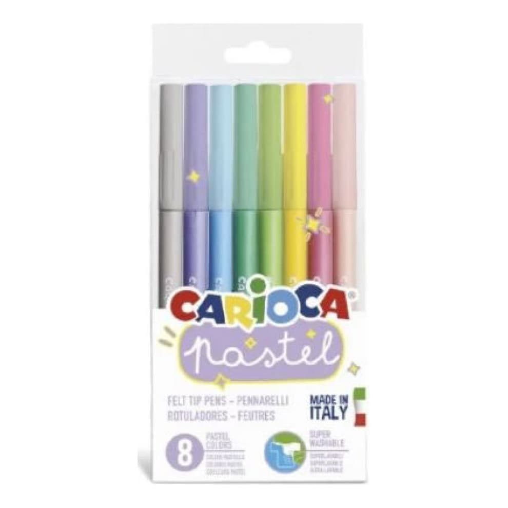 Caneta Canetinha Hidrográfica 8 Cores Tons Pastel Infantil